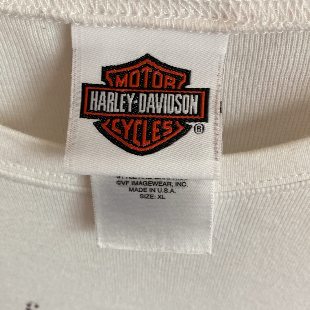 SOLD❣️❣️Y2K Grunge White Harley Davidson Shirt✨ - Picture 6 of 9